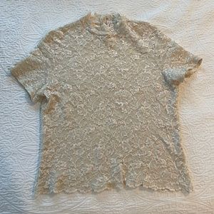 Vintage Cream Lacy Top